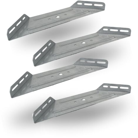 Équerres d’Angle pour Lit en Acier – Supports pour Cadre de Lit et Sommier – Lot de 4 pièces