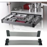 Evotrade – Élément de remplacement tiroirs Delinia Leroy Merlin – Coulisse à extraction totale – Façade basse 550 mm – Technologie hydraulique INDAmatic