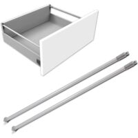 Evotrade – Coulisse pour tiroir Delinia – Tubes latéraux 480 mm – Installation facile avec vis et connecteurs inclus – Design moderne