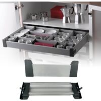Evotrade – Coulisse à extraction totale pour tiroirs Delinia Leroy Merlin – Façade basse 350 mm – Guides avec fermeture douce INDAmatic – Testé 100 000 cycles