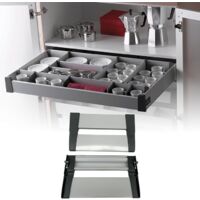 Elément de Remplacement Tiroirs DELINIA Leroy Merlin pour Meubles de Salle de Bain et Cuisine à Extraction Totale (Façade Haute 350 mm.)