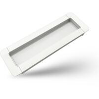 NAVARRO AZORÍN Poignée Encastrée RECESSED En Aluminium Et ABS, Design Élégant Fabriqué En Espagne, Idéal Meubles, Tiroirs, Cuisines Et Salles De Bain (139 mm, Blanc)