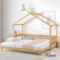 Lit cabane pour enfant, 200x90cm, lit cabane extensible, lit enfant, canapé-lit, lit simple et lit double, bois massif pur (livraison locale, garantie 2 ans)