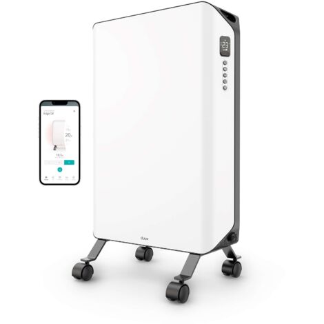 Duux Edge Oil Radiateur Bain d'huile Connecté - 2000W Radiateur Électrique avec Thermostat & mode éco - Blanc (1/5)