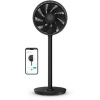 Duux Whisper Flex 2 - Ventilateur sur pied intelligent - Ventilateur sur pied silencieux - Noir