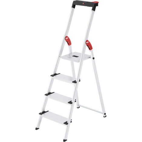 Hailo L75 ComfortLine, Alu-Sicherheits-Stehleiter, 4 Stufen