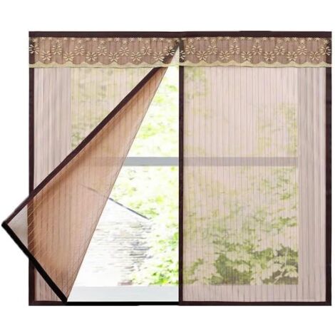 Magnétique Moustiquaire Porte Rideau, 110x200cm Fermeture Automatique Anti Moustiques Mouches Rideau, Anti-Insectes, Pour Enfants Et Animaux De Compagnie, Noir Version Améliorée