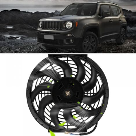 Ventilateur De Refroidissement Moteur Voiture 12V - 12 Pouces, 80W, 10 Pales, Débit ≥800 CFM, Kit De Montage Inclus
