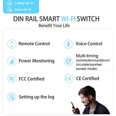 INTERRUPTEUR DOMOTIQUE INTELLIGENT avec moniteur de température et d