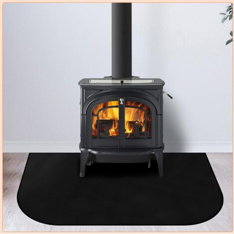 Tapis De Cheminée Résistant Au Feu 80x50 Cm - Protège Sol Et Tapis Des étincelles, Kaki