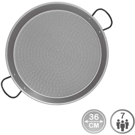 Paellera 36 cm acero pulido – Especial para vitro e inducción – Diseño ergonómico y fácil de limpiar – Ideal para cocinar y servir – Vaello (1/3)