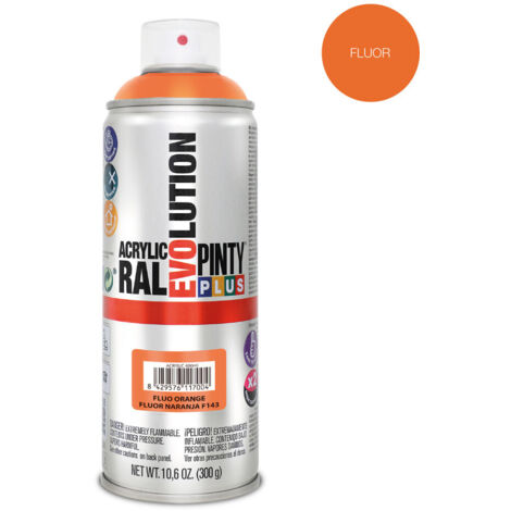 PINTURA EN SPRAY PINTYPLUS EVOLUTION 520cc FLUOR.NARANJA F143