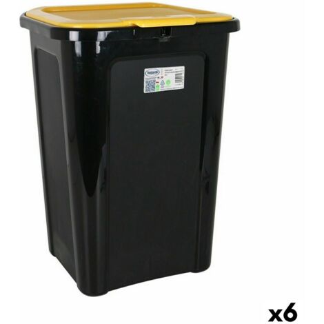 Cubo De Reciclaje TONTARELLI 85800, Amarillo, 25 Litros, Resistente Y Práctico Para Separar Residuos