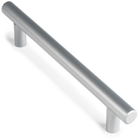 BLISTER CON 4 TIRADORES DE MUEBLE TIPO ASA FABRICADO EN ACERO INOXIDABLE ACABADO ALUMINIO MOD. 891H ENTREPUNTOS 128mm REI (1/3)