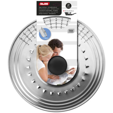 Tapa multiuso acero inox, ø22-24-26cm, 714227, ibili (1/3)