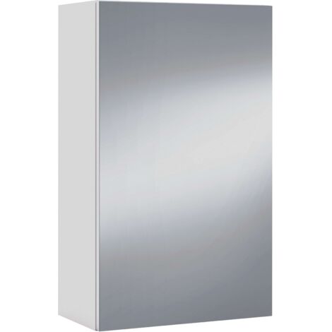 ONDEE - Mueble simple espejo  - Blanco - Melamina y frente de vidrio espejo - 40x65cm