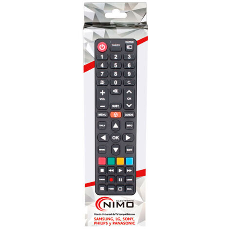 MANDO A DISTANCIA UNIVERSAL (SAMSUNG, LG, SONY, PHILIPS, PANASONIC) NIMO (1/2)