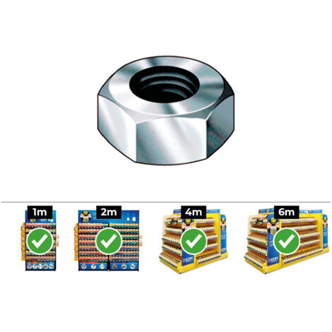 Caja 500 unid. tuerca hexagonal din/ref 934 ø5mm zincado celo