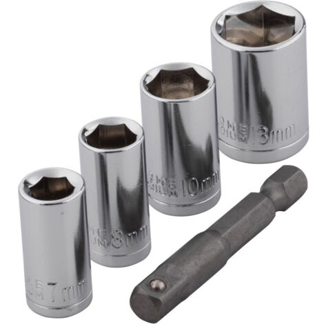Set Wolfcraft 2413000 5 Piezas Juego de llaves de vaso (1/4)