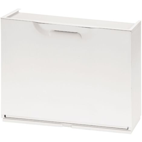 Zapatero apilable de polipropileno blanco 51 x 17,3 x 40,1 cm