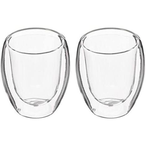 Juego de 2 tazas de cafe de cristal de doble pared 7 cl (1/2)
