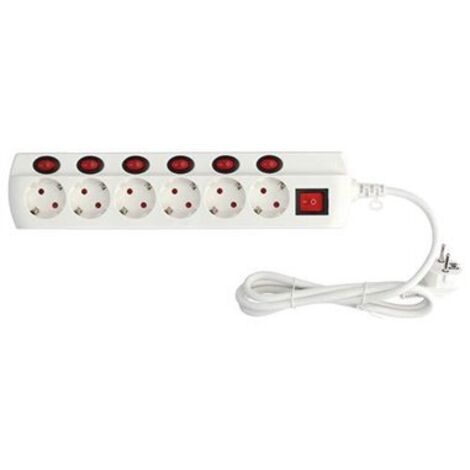 Base múltiple 6T con multi interruptor (3x1.5mm) 1,5M (1/5)