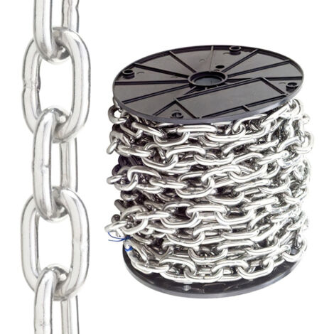 WOLFPACK LINEA PROFESIONAL cadena en rollo zincada 6 mm.(rollo 36 metros)