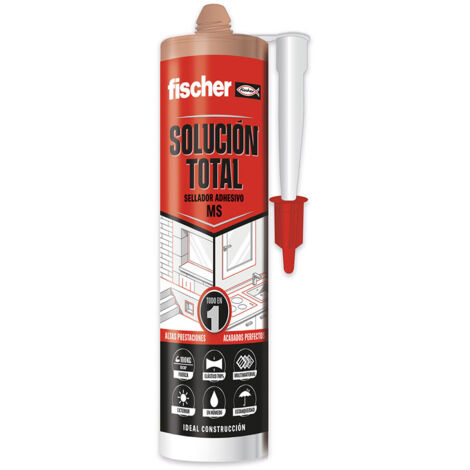 Sellador Adhesivo 290ml Marrón Uso Exterior Fischer (1/3)