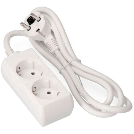 Base multiple 2 tomas t/tl 10/16a tipo f 1,5m. 3x1,5mm (1/2)