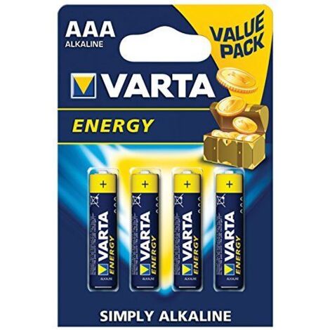 Pila Alcalina AAA Ø10.5x44.5mm Blister4uds Varta