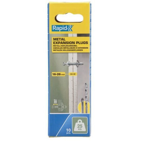 Blister 10 unidades taco de expansión metálico ø8x46 tornillo m4x55 5001547 rapid