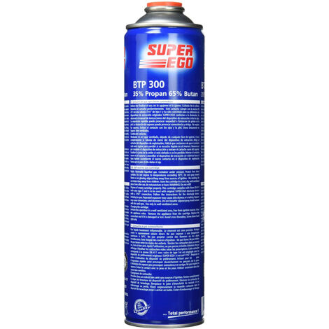Cartucho multigas 300 rosca 7/16 super ego 600ml 332g