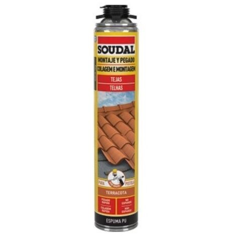 ESPUMA PARA TEJA PISTOLA ROJA 750ml SOUDAL