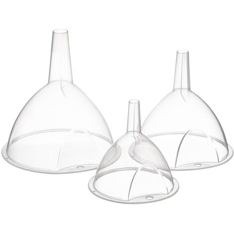 Set de 3 embudos de plástico transparente (1/5)