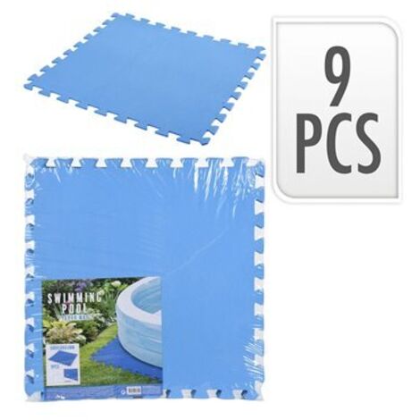 Suelo protector de piscinas 9piezas, 500x500x4mm