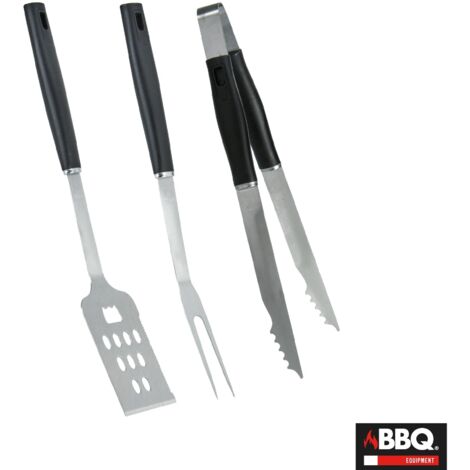 Set de utensilios para barbacoa 3 piezas color negro (1/4)