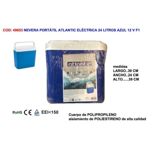 NEVERA PORTATIL ATLANTIC ELECTRICA 24 LITROS AZUL 12 V