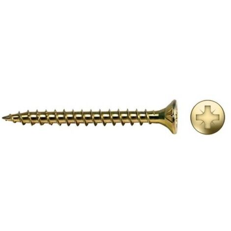 Caja 1000 uds. tornillo madera vlox rosca completa avellanado impronta pz ø2,5x25 mm. bicromatado