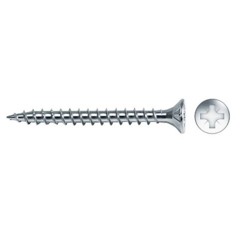 CAJA 200 unid. TORNILLO MADERA AVELLANADO POZI DIN/REF VLOX Ø4x25mm ZINCADO+LUBR. CELO