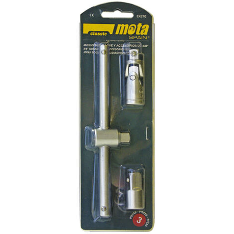 JUEGO BOCALLAVES 3/8 ACCESORIOS (3pcs.) EK270 (1/2)