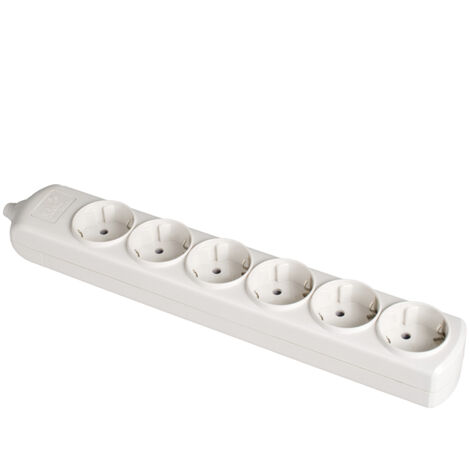 Base bipolar 6 tomas t/tl 10/16a 250v color blanco solera 8006 (1/2)