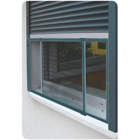 Mosquitera marco extensible para ventanas y persianas antracita 50x75-142cm