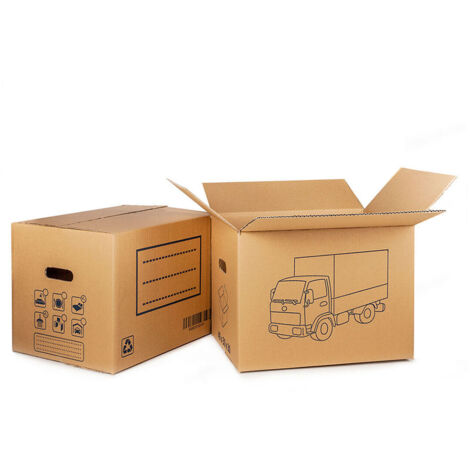 Caja de cartón para mudanza (asas troqueladas) 40 x 30 x 30 cm