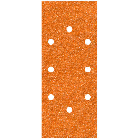 PACK 5 HOJAS DE LIJA DE CORINDÓN GRANO 120 PERFORADAS OVAL 93x230mm 1973000 WOLFCRAFT (1/3)