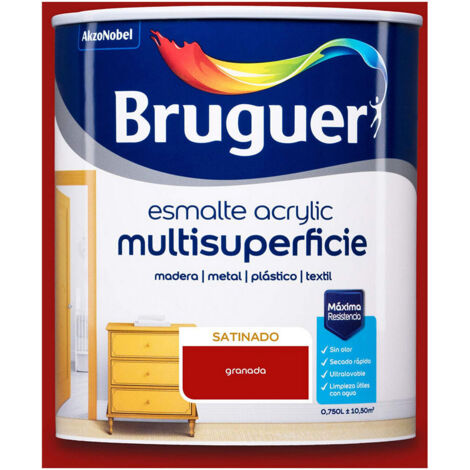 Bruguer Acrylic Multisuperficie Esmalte al agua Satinado Granada 750 ml