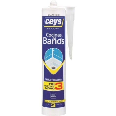 CEYS TRIPROTECT COCINA/BAÑO BLANCO CARTUCHO 505530