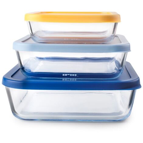 Conjunto de 3 tuppers cuadrados (1/2)