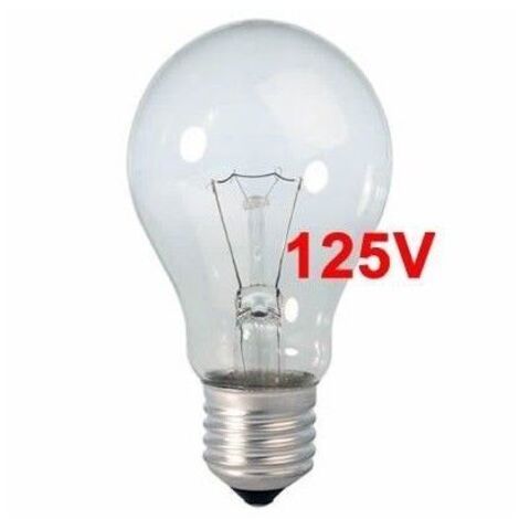 Bombilla incandescente standard clara 60w e27 125v solo uso industrial