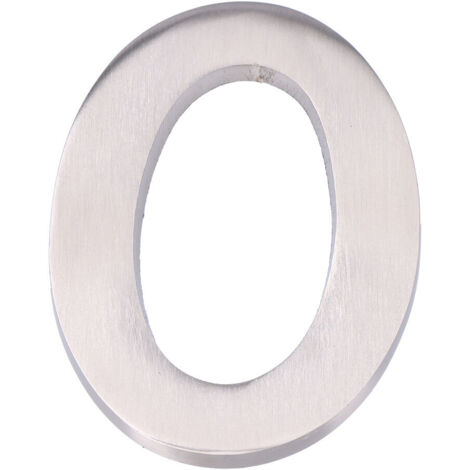 NUMERO 0 NIQUEL MATE 10cm FIJACION INVISIBLE EDM