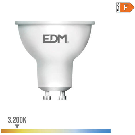 Bombilla dicroica led gu10 8w 710lm 3200k luz cálida EDM